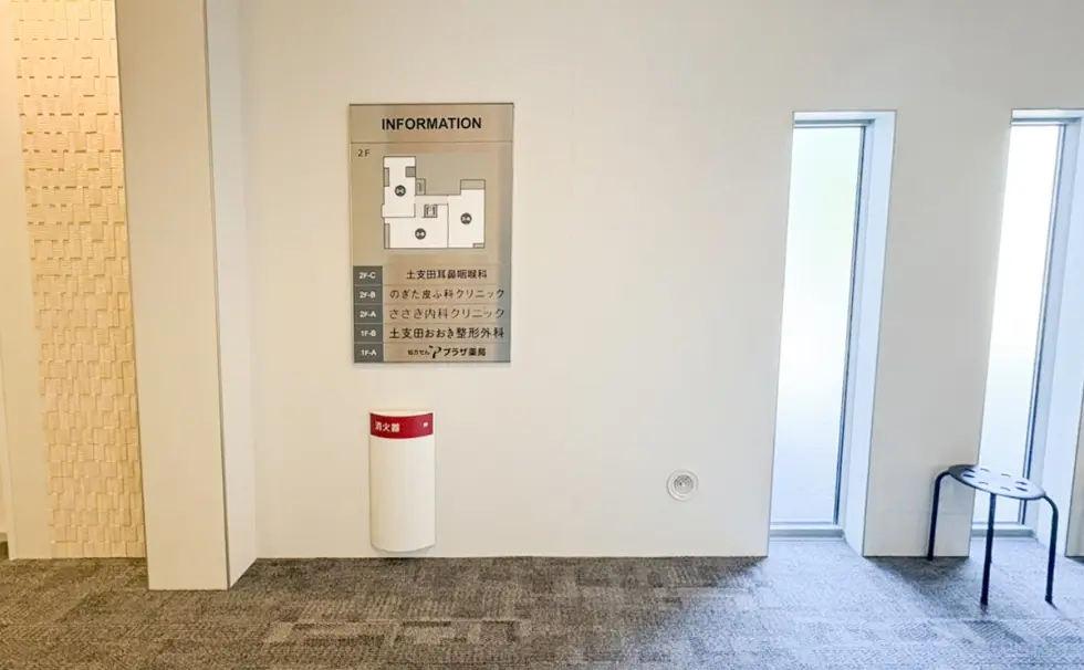 2階のフロア案内板